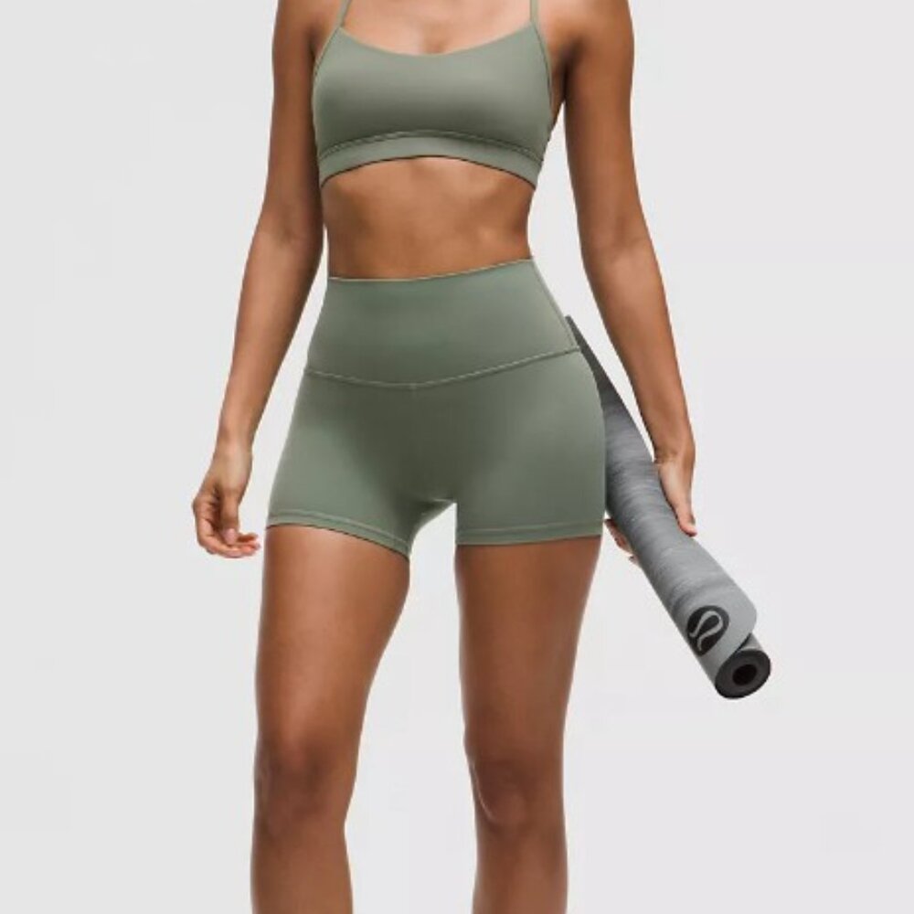 Lululemon Align™ High-Rise Short 4" Army Green sz 4 *Shorts Only*